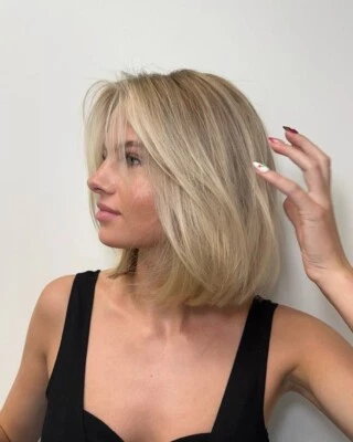 Pelucas Bob Rubio Ceniza con Resaltado Dorado 13x4 Encaje Frontal Peluca 100% Cabello Humano Foto 1 de 4