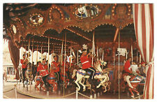 Disneyland Vintage Unused Postcard Band Members Riding Carrousel Card #D-20