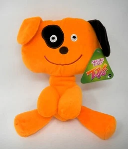 Sugar Loaf 10" Orange Sitting Begging Dog Puppy Stuffed Animal with Spotted Eye - Picture 1 of 1