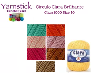 Circulo CLARA BRILHANTE 1000m Crochet Cotton Knitting Thread Yarn 150g Size 10 - Picture 1 of 8