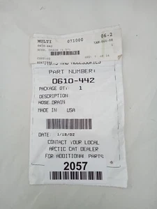 0610-442 ARCTIC CAT DRAIN HOSE (1.5") - Picture 1 of 2