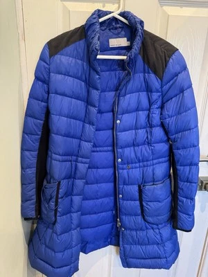 Chaqueta acolchada ligera con aislamiento de plumón KAREN MILLEN azul Reino Unido 12 Foto 1 de 3