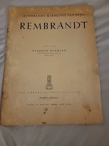 Rembrandt Library Of Great Painters Portfolio Edition Booklet 1952 Harry Abrams - Foto 1 di 13