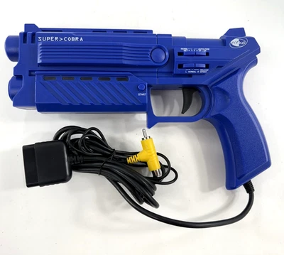 Pistola de luz azul Nyko Super Cobra PS-80040-E09 para PS1/PS2 - Testada e funcionando - Imagem 1 de 4