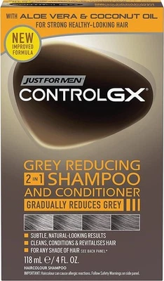 Just For Men Control GX 2-in-1 Shampoo and Conditioner, Gradually and...