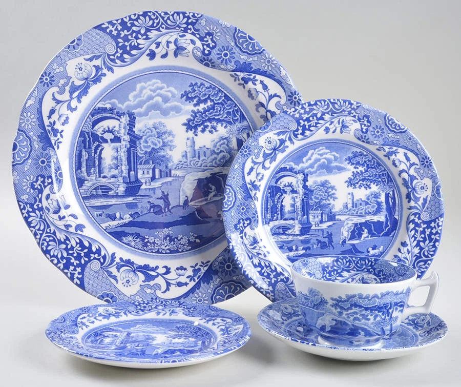Ajuste de lugar Spode azul italiano 5 piezas 6040899 Foto 1 de 1