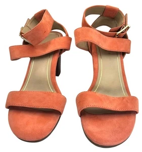 Vionic 8.5 Sofia Coral Block Heeled Sandal Suede - Picture 1 of 12