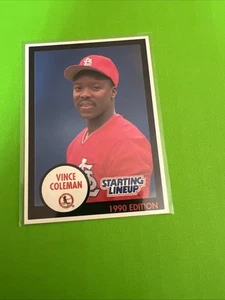 Tarjeta de alineación inicial Vince Coleman 1990 Kenner - Cardenales de San Luis - Imagen 1 de 2