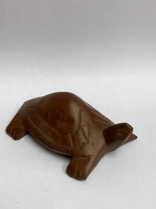 Vintage Teak Hand Carved Wooden Turtle - Picture 1 of 4