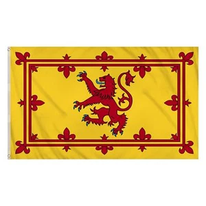 Bandera desenfrenada de león de Escocia (5 pies x 3 pies) poliéster doble costura ojales de metal - Imagen 1 de 1