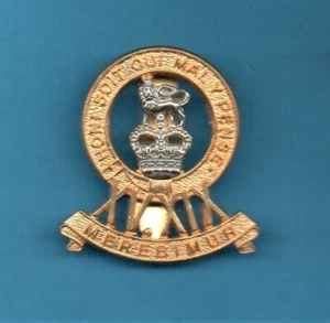 15TH/19TH HUSSARS BRASS & WHITE METAL CAP BADGE - AMMO MILITARIA TYPE - Picture 1 of 1