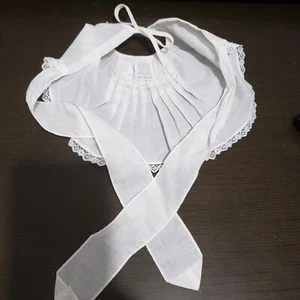 New Nannette Baby 24 mos White Hat Embroidered w/2 drawstring (on neck & back) - Picture 1 of 13