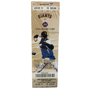 San Francisco Giants vs Mets 5.4.2000 Season Ticket Stub Pacific Bell Park - Bild 1 von 5