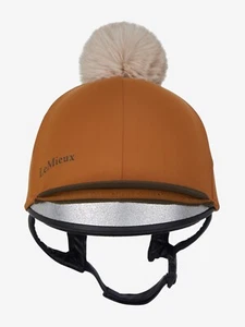 Sombrero de montar LeMieux Pom seda - jengibre | talla única, elástico en cuatro vías, pico de contraste - Imagen 1 de 6