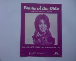 1971 Olivia Newton John, Banks of Ohio, RARE VINTAGE Sheet Music - Picture 1 of 2