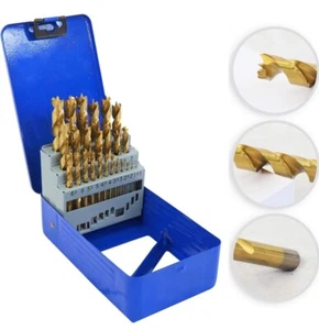 Hochgeschwindigkeitsstahl HSS Drehbohrer Bit Set 1-13 mm Metall Holz Kunststoff Bohren 25x - Bild 1 von 8