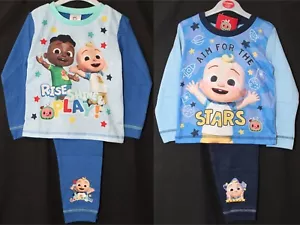 COCOMELON Jungen Schlafanzug/blaue Schlafanzüge in 2 Stilen zur Auswahl Größen 12 Monate-4 Jahre - Bild 1 von 38