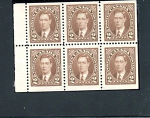 LOT 27550 MINT NH OG 232b BOOKLET PANE KING GEORGE V1 - Picture 1 of 2