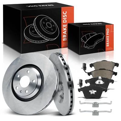 Rotores de freno de disco delanteros + pastillas de freno de cerámica para Audi TT Quattro 2008-2009 3,2 L Foto 1 de 4