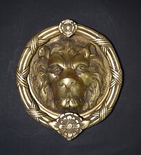 Brass Wildcat Door Bell Ring Wild Animal Lion Face Handmade door Knocker RU20