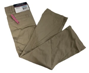Nautica Girls School Uniform, Pants, Skinny Boot Cut, Khaki waist adjustment - Picture 1 of 14
