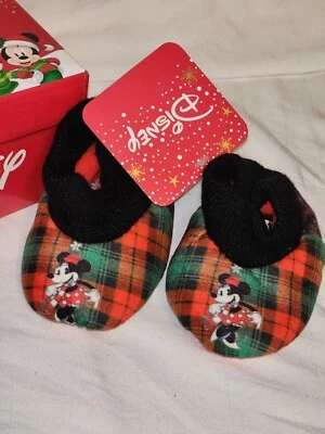 Zapatillas Disney Minnie Mouse a Cuadros Bebé Navidad Talla 4 Vacaciones Bebé Niño Pequeño Foto 1 de 4