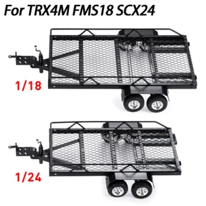1/18 1/24 RC Crawler Car Scale Trailer Small Trailer Truck For TRX4M FMS18 SCX24 - Picture 1 of 8