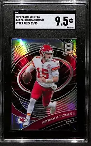Panini Spectra Patrick Mahomes II 2021 #47 Hyper Prizm 35/75 SGC 9,5 - Imagen 1 de 2
