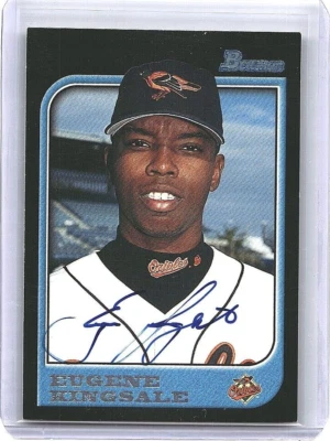 Eugene Kingsale Signed In Person Auto 1997 Bowman #129 Baltimore Orioles - Image 1 of 2