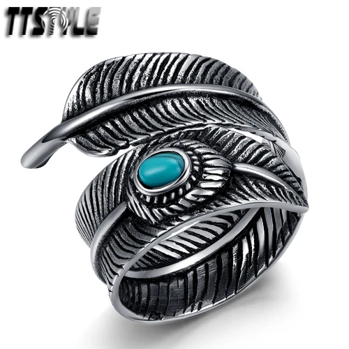 Anillo Puño Pluma Acero Calidad TTstyle 316L S. Talla 6-13 NUEVO Foto 1 de 1