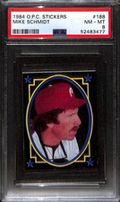 1984 O-Pee-Chee Stickers #188 Mike Schmidt PSA 8 52483477