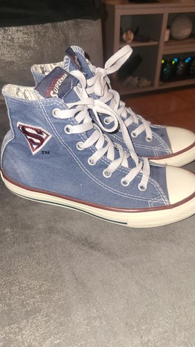 Scarpe alte Converse per ragazzi taglia 2 Chuck Taylor DC Comics Superman Edition