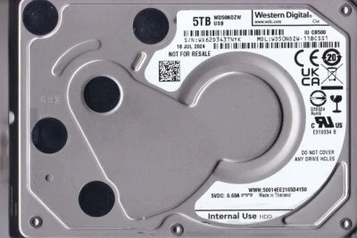 WD50NDZW-11BCSS1 sn: WX62D3 JUL/2024  5TB 2.5 USB 3.0 Spyglass-3 Western Digital - Image 1 of 4