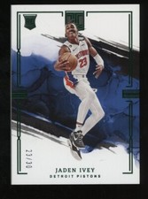 2022-23 Panini Impeccable Jaden Ivey Rookie RC 23/30 Jersey Numbers
