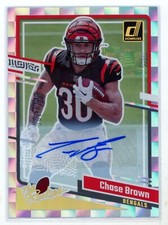 2023 Donruss Chase Brown rookie autographed football card