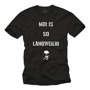 LUSTIGES T-SHIRT MIT DEUTSCHEM SPRUCH I'M SO BORED SKULL ROCKBAND MUSIK TEE SWAG HIP HOP - Bild 1 von 1