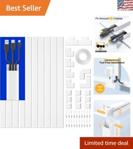 Kit ocultador de cable de 157 pulgadas con cierre a presión mejorado - Fácil gestión de cables - Imagen 1 de 12