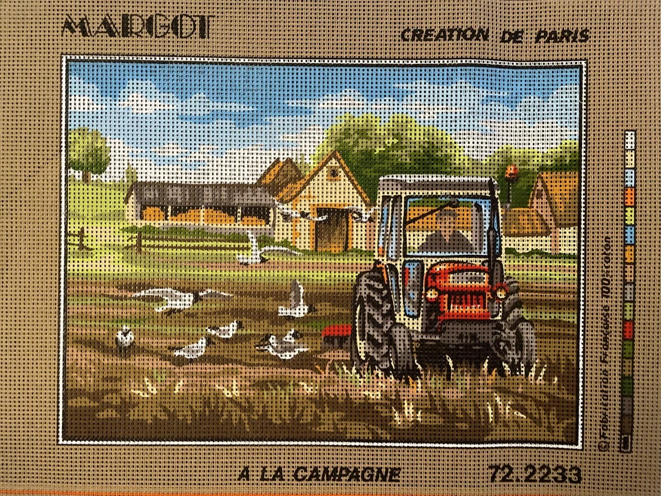 @@@**SUPERBE CANEVAS NEUF MARGOT 40X30CM AVEC REF- A LA CAMPAGNE***@@ - Photo 1/1