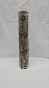 Andersen Design Studio pottery Vase Cylindrical Blue Flowers Tall 15.75 Inches - Picture 1 of 24
