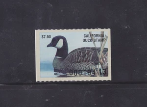 State Hunting/Fishing Revenues - CA - 1986-87 Duck Stamp CA-16 ($7.50) - MH - Picture 1 of 1
