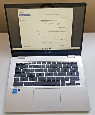 Asus C423N Chromebook, 14" HD, Touch Screen, NanoEdge 4GB RAM 32GB eMMC - Image 1 of 4