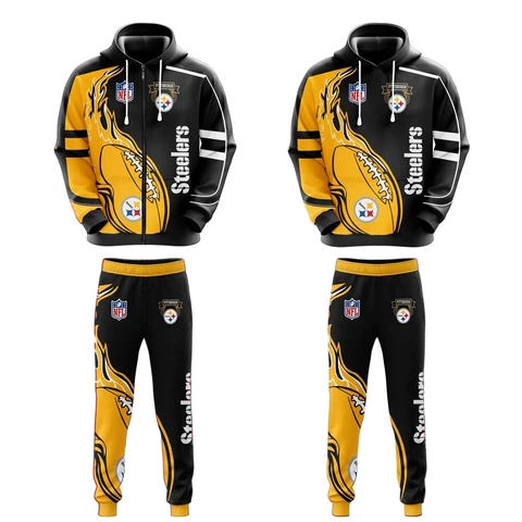 Pittsburgh Steelers Mens Hoodie Suits Casual Sweatshirt Jogging Pants Tracksuit Cover