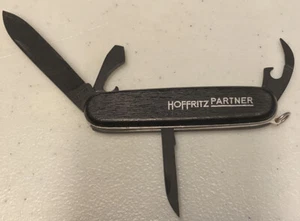 Vintage Black INOX HOFFRITZ PARTNER Solingen Germany 4 Tool Folding Pocket Knife - Picture 1 of 5
