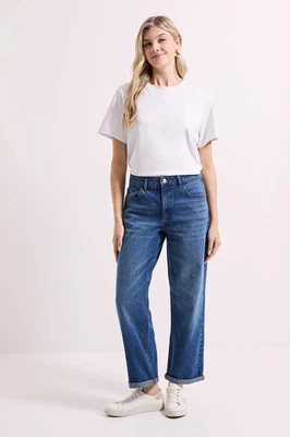 Dorothy Perkins Indigo Boyfriend Jeans Womens Daywear Jeans - Image 1 of 4