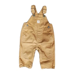 Carhartt Toddler brown color Bib Canvas overall Baby 6 Months - Picture 1 of 7