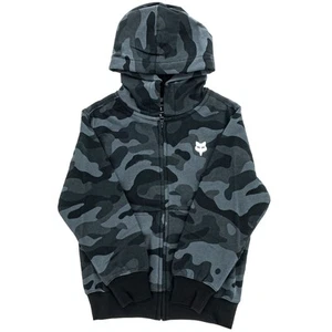 Fox Racing Youth Camo Pack Fleece Zip Hoodie Warm Soft Pockets Comfort Black - Picture 1 of 3