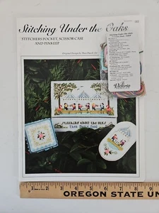 The Victoria Sampler STITCHING UNDER THE OAKS Pattern & Thread Accessory Pack - Picture 1 of 7