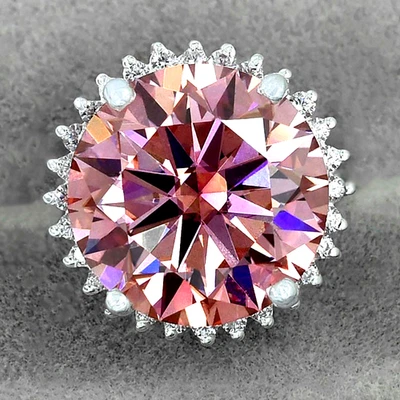 SELTENER 22,00 ct zertifizierter rosa Diamant Solitär Ring, tariffrei - Bild 1 von 4
