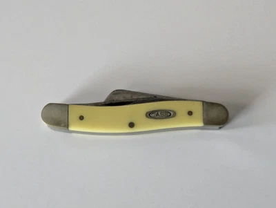 Case XX 3318, Yellow Handle Stockman 3 Blade Folding Pocket Knife - Image 1 of 4