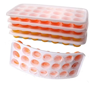 Eiswürfelschalen mit Deckel BPA-frei, 4er Pack Easy Release Silikon Eiswürfelschalen... - Bild 1 von 6